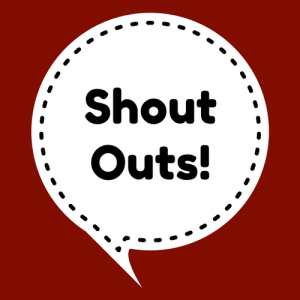 A decorative image that features a red background and a white thought bubble with black text.